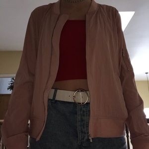 light weight pink zip up jacket